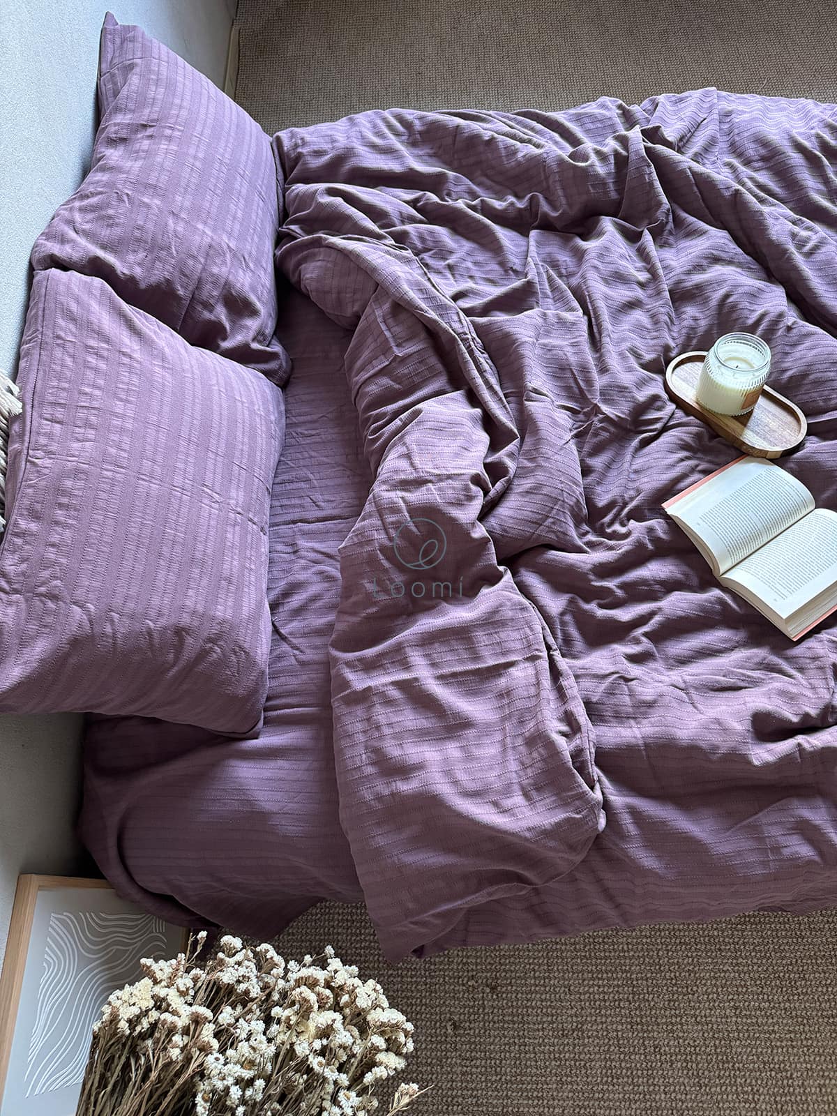 Комплект постільної білизни із бавовни та тенселу Mauve