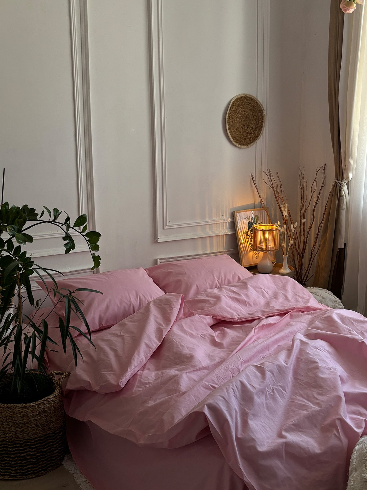 Комплект постільної білизни із бязі Pink