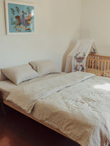 Комплект постільної білизни з вареного льону Ivory