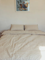 Комплект постільної білизни з вареного льону Ivory