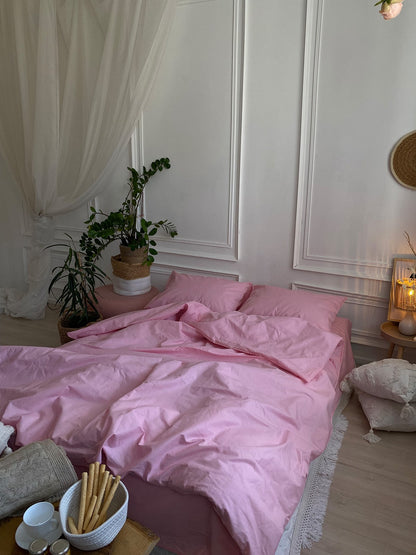 Комплект постільної білизни із бязі Pink