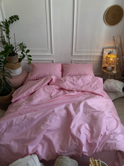 Комплект постільної білизни із бязі Pink