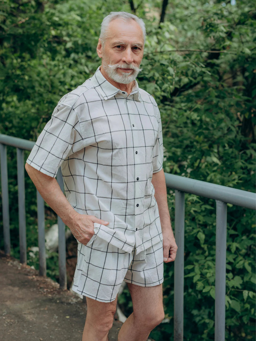 Піжама чоловіча з вареної бавовни (літня)