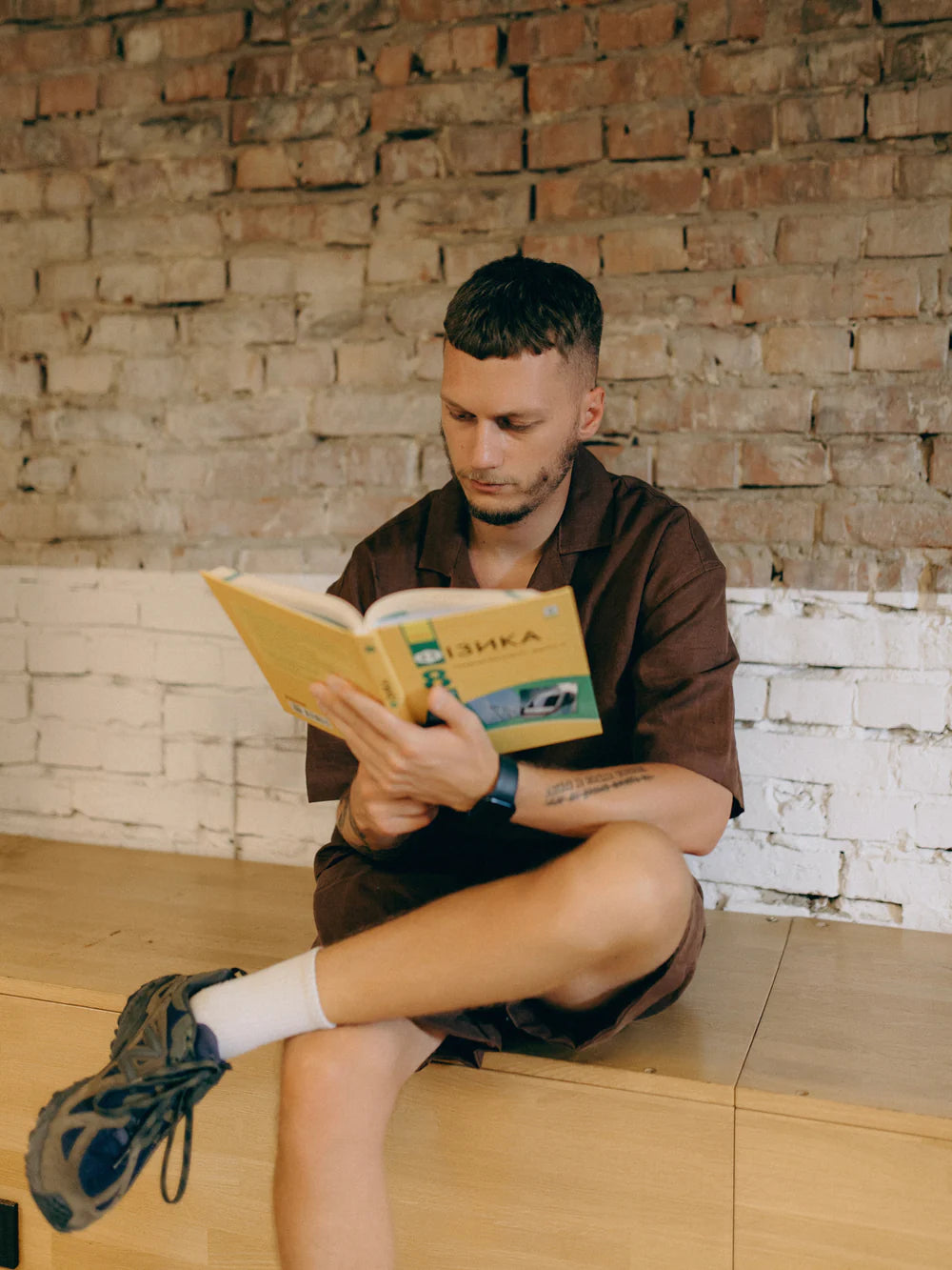 Піжама чоловіча лляна з шортами