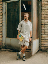 Піжама чоловіча лляна з шортами