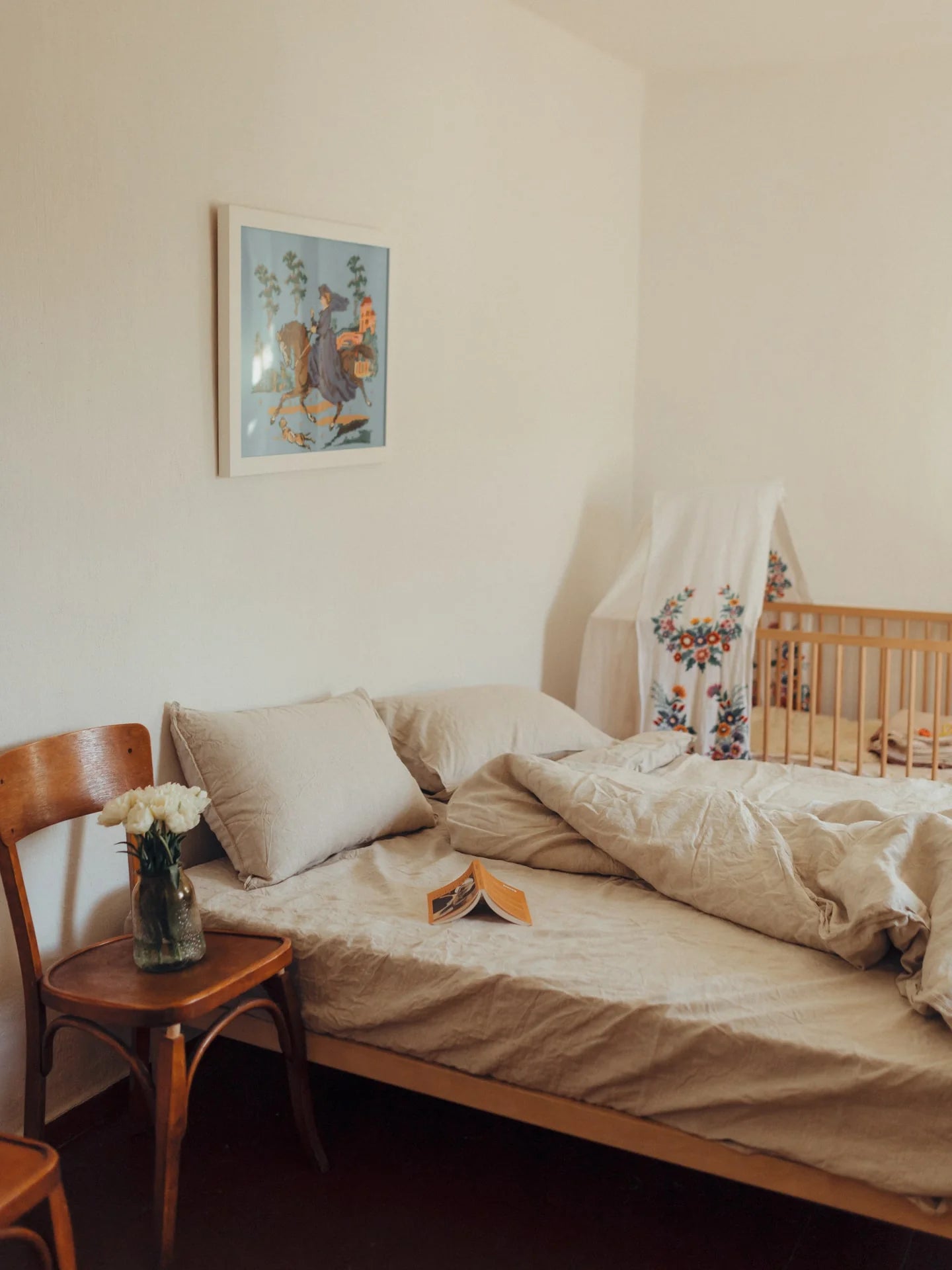 Комплект постільної білизни з вареного льону Ivory