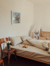 Комплект постільної білизни з вареного льону Ivory