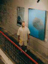 Піжама чоловіча лляна з шортами