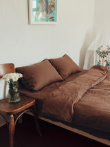 Комплект постільної білизни з вареного льону Wine