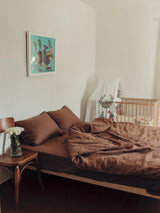 Комплект постільної білизни з вареного льону Wine