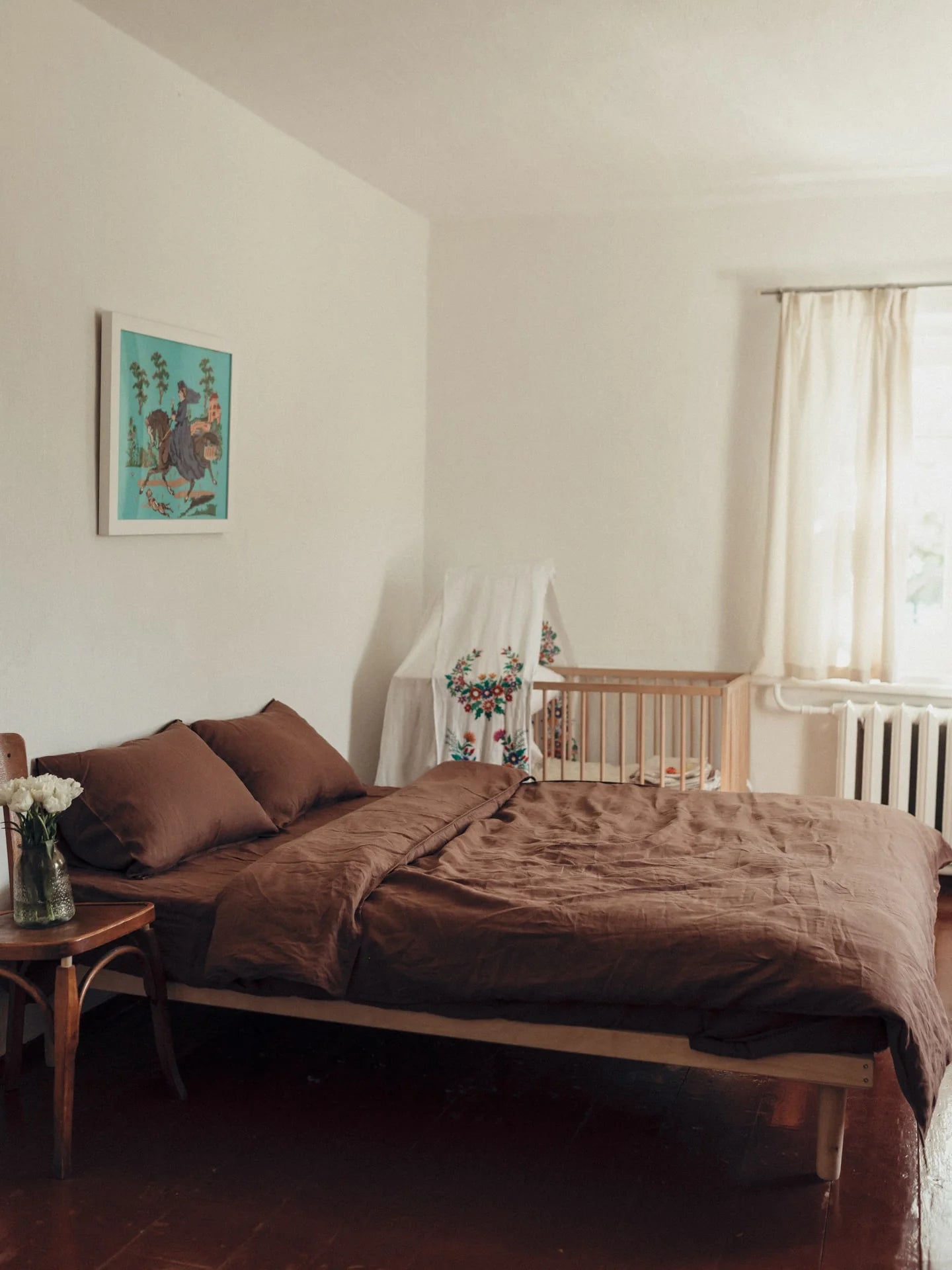 Комплект постільної білизни з вареного льону Wine