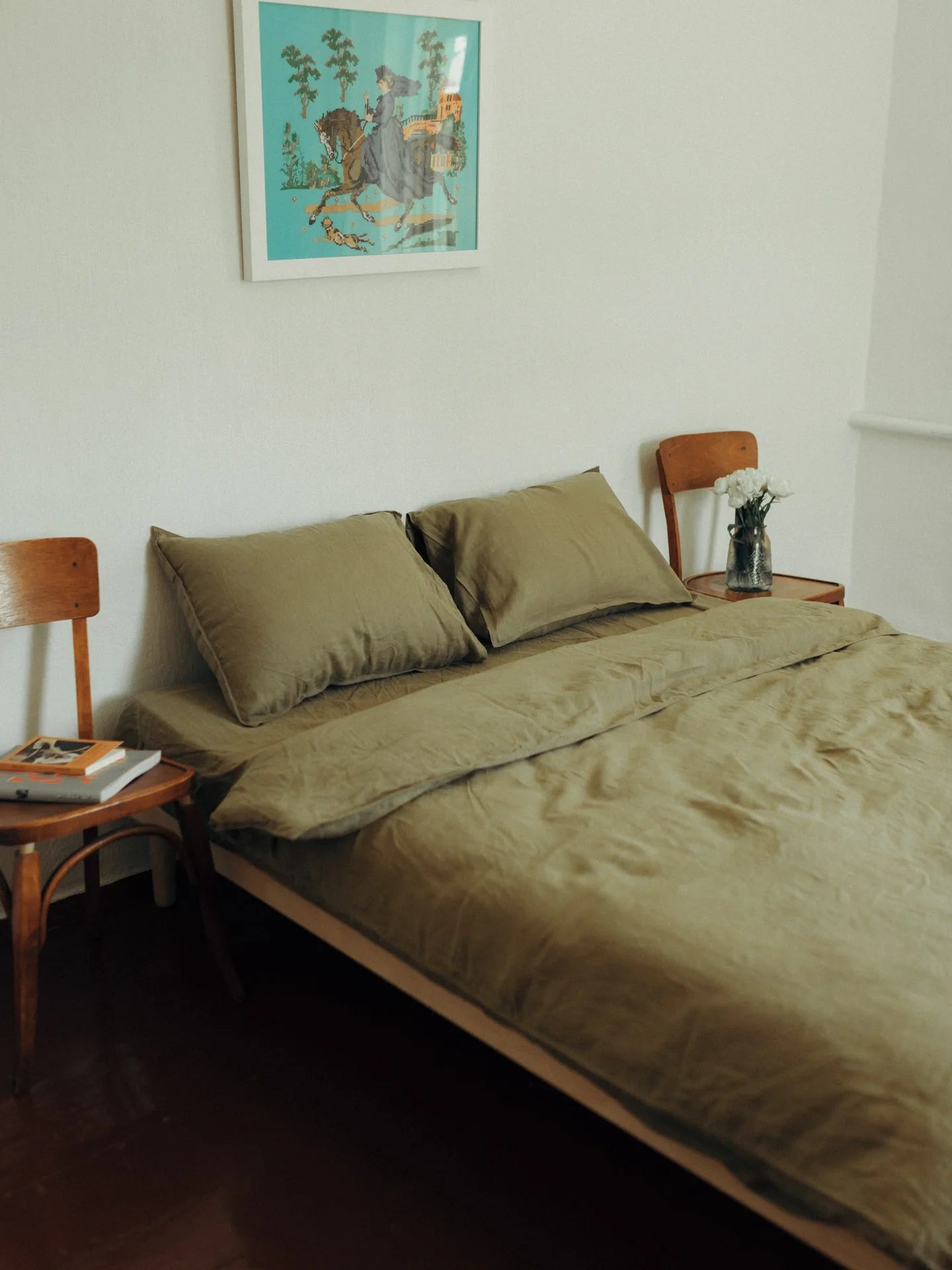 Комплект постільної білизни з вареного льону Spring