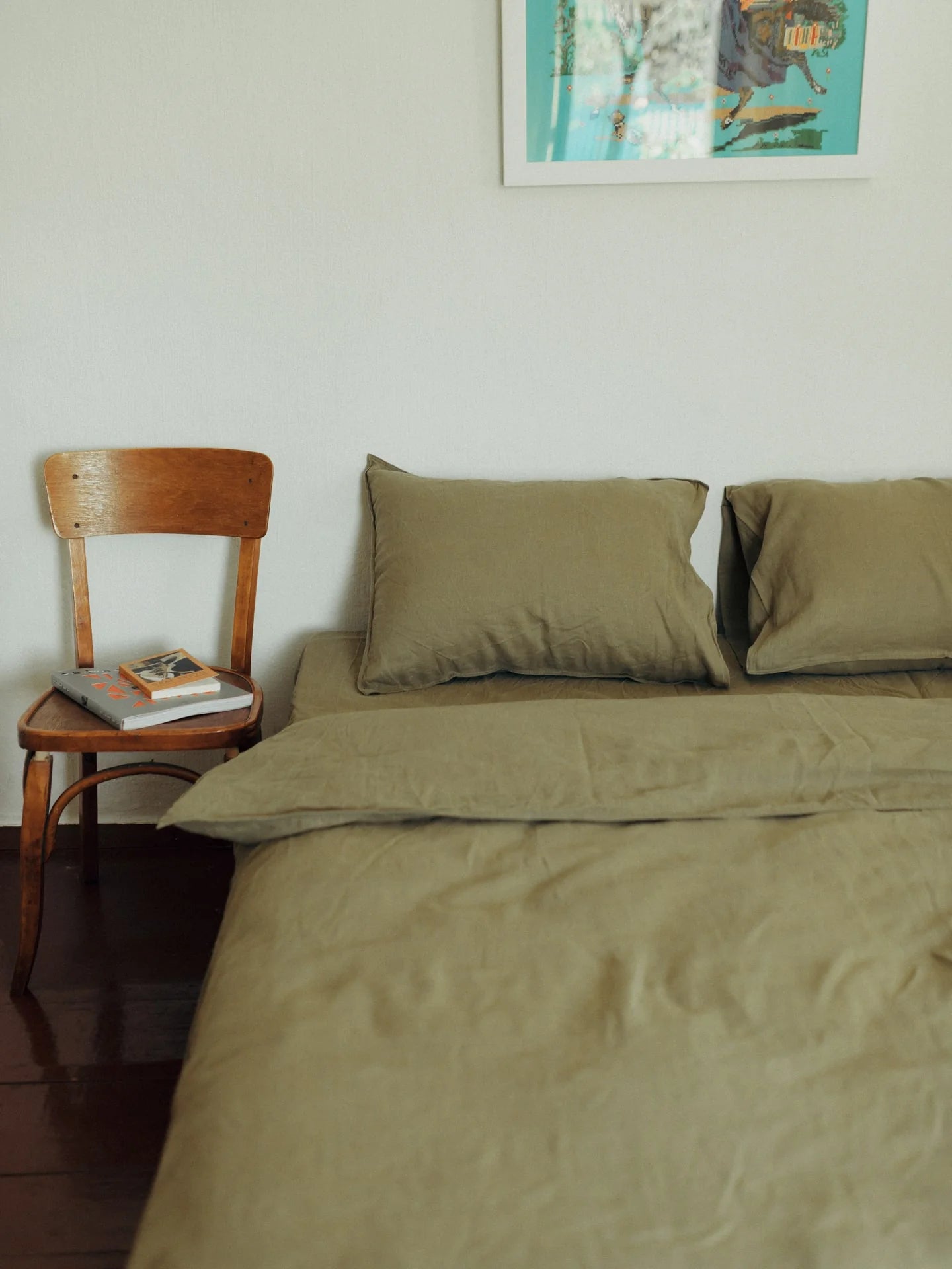 Комплект постільної білизни з вареного льону Spring