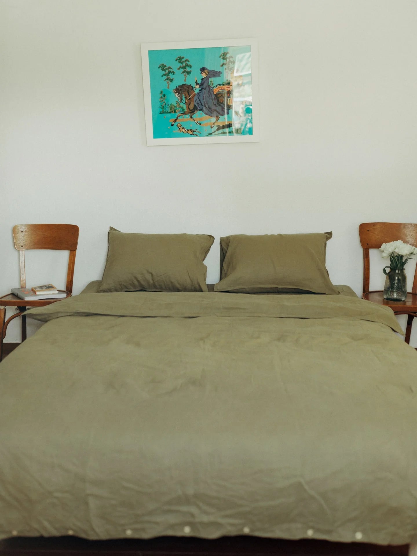 Комплект постільної білизни з вареного льону Spring