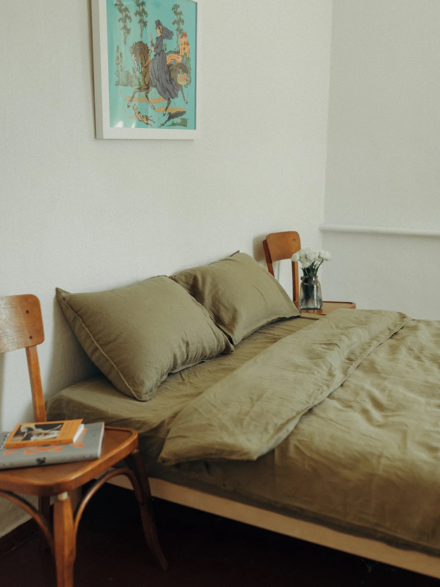 Комплект постільної білизни з вареного льону Spring