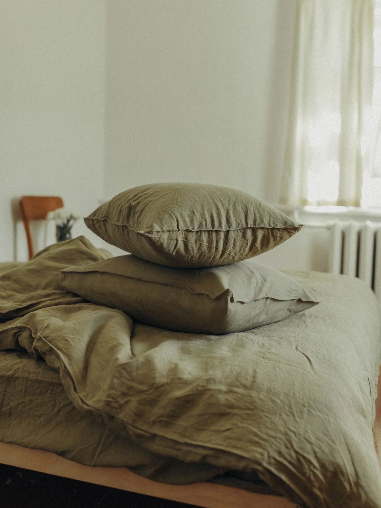 Комплект постільної білизни з вареного льону Spring