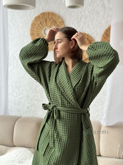 Жіночий халат з грецької вафельки Greece