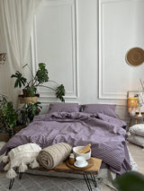 Комплект постільної білизни із бязі Lilac Stripe