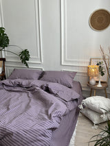 Комплект постільної білизни із бязі Lilac Stripe