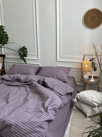 Комплект постільної білизни із бязі Lilac Stripe