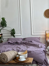 Комплект постільної білизни із бязі Lilac Stripe