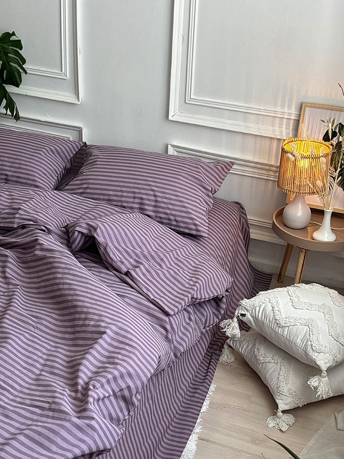 Комплект постільної білизни із бязі Lilac Stripe