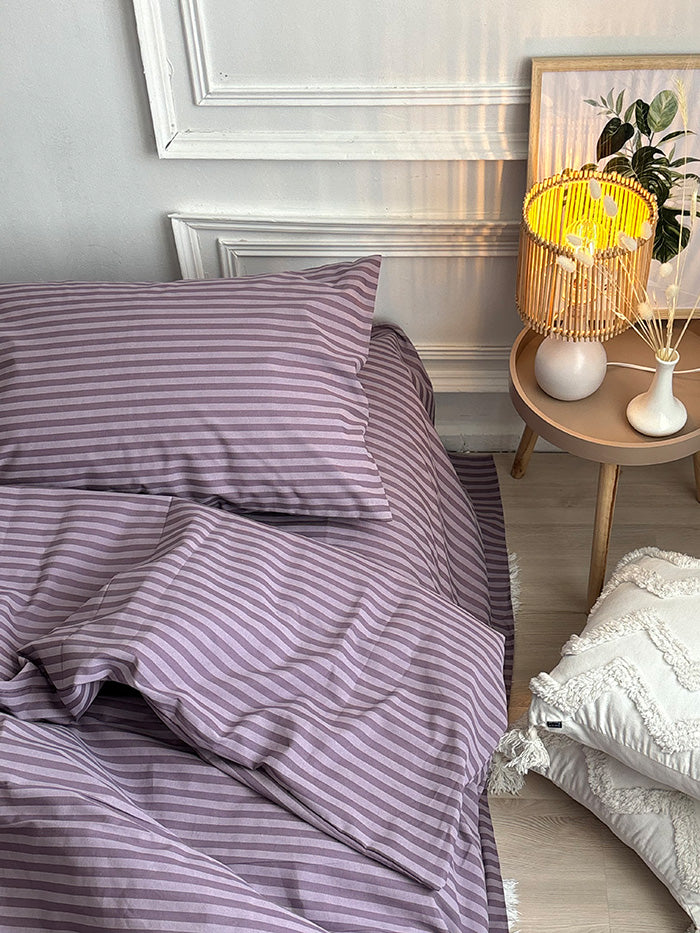 Комплект постільної білизни із бязі Lilac Stripe