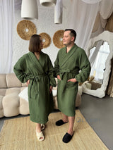 Чоловічий халат з грецької вафельки Greece