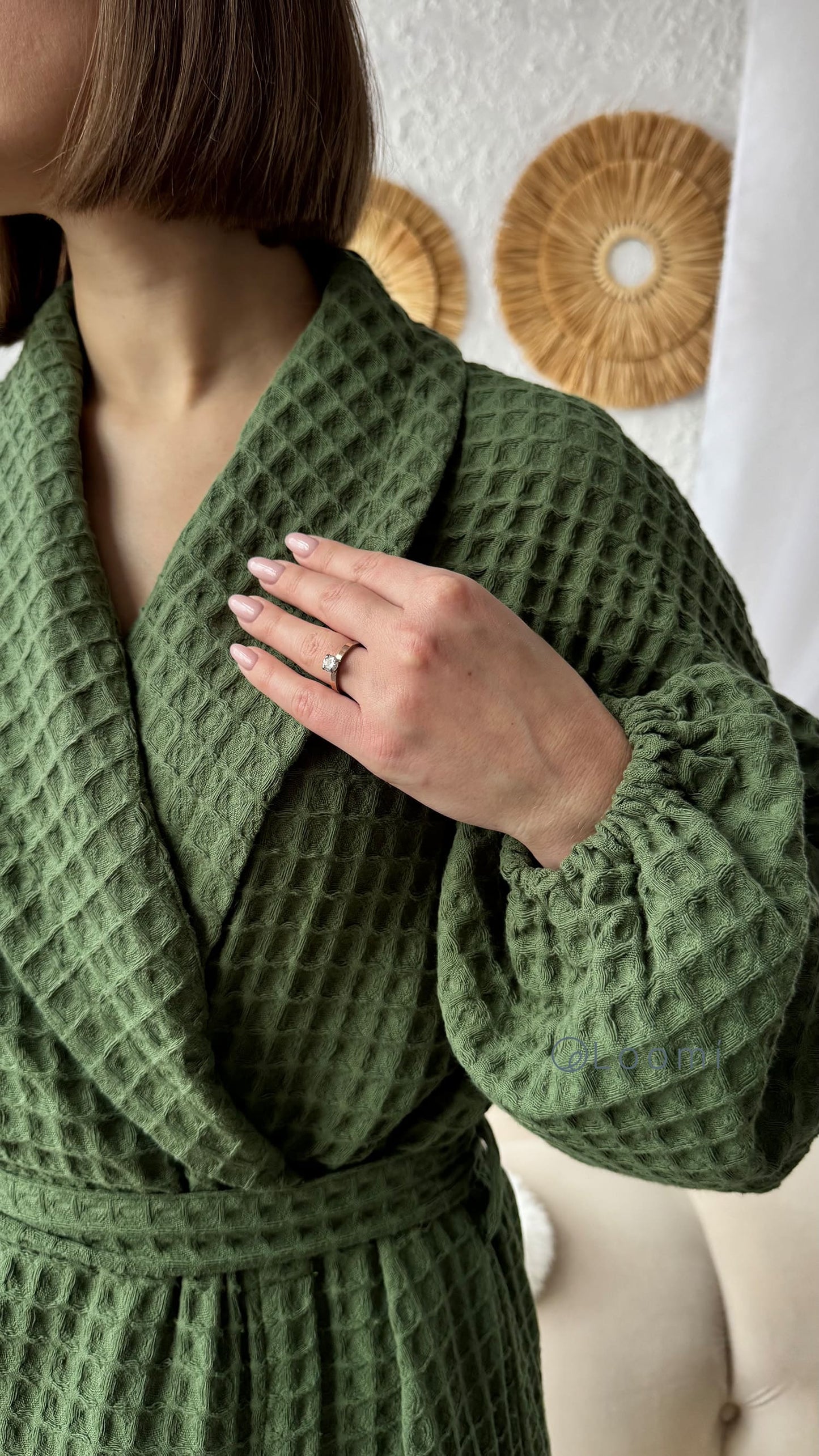 Жіночий халат з грецької вафельки Greece