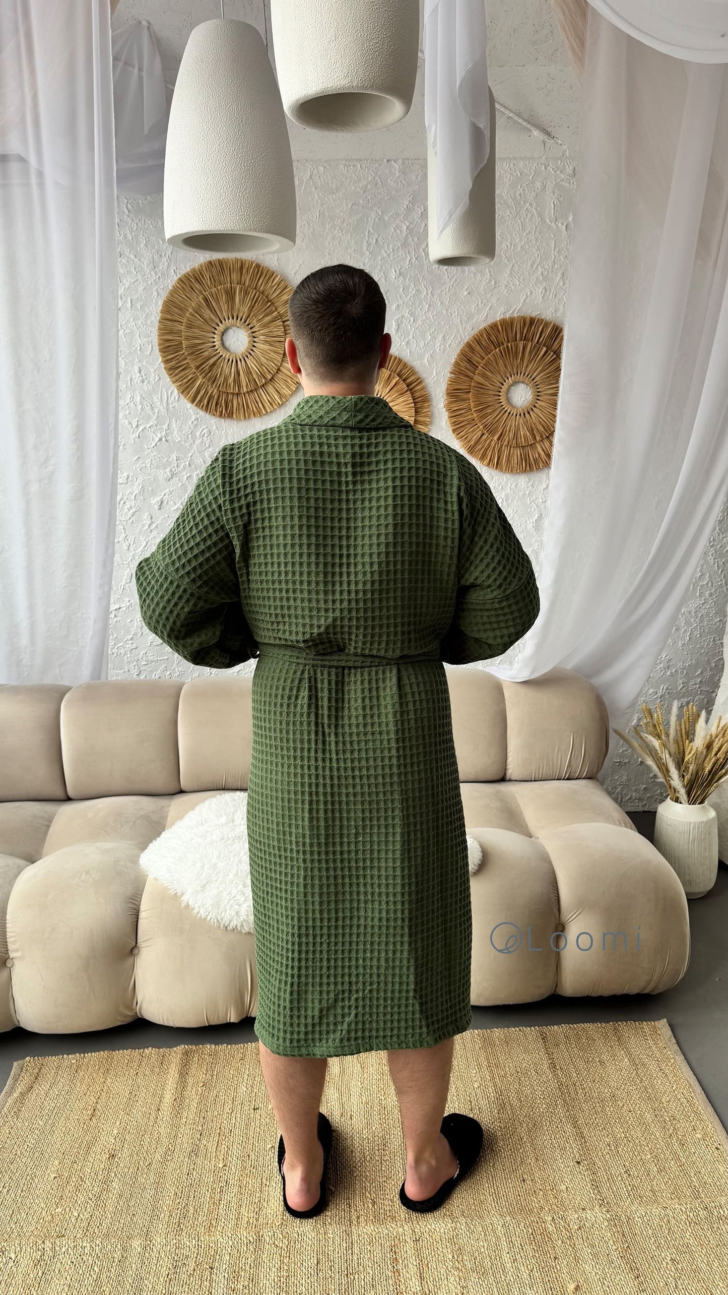 Чоловічий халат з грецької вафельки Greece