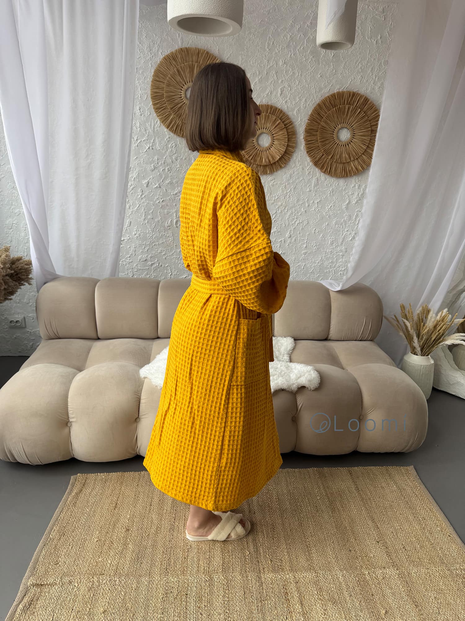 Жіночий халат з грецької вафельки Greece