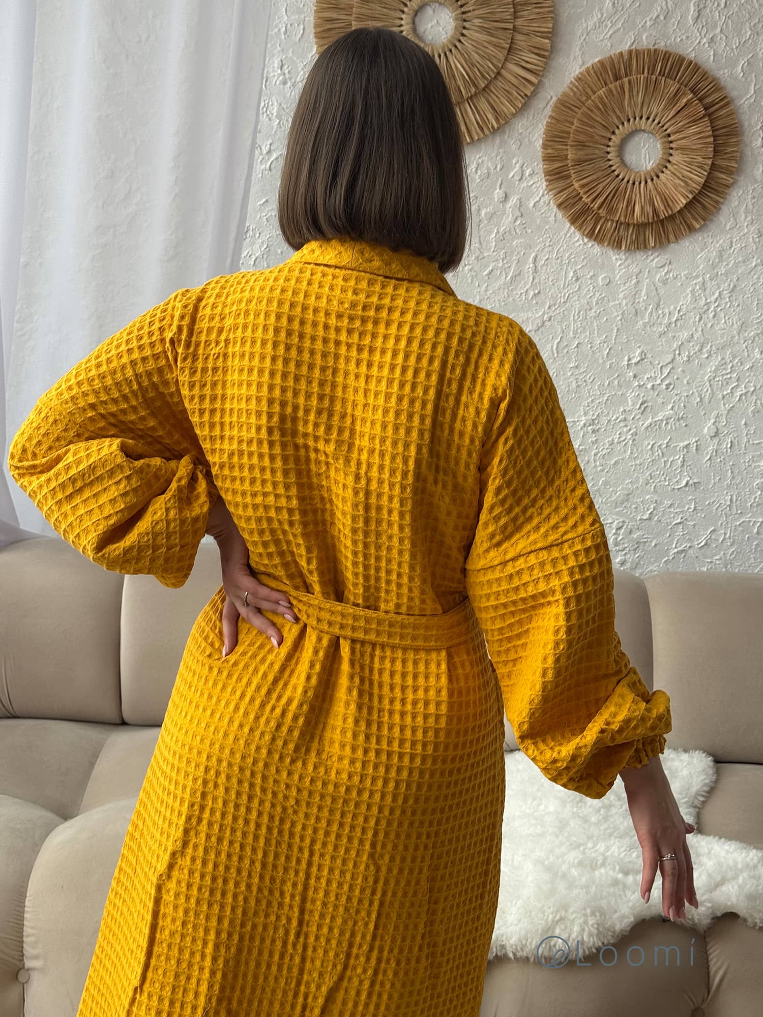 Жіночий халат з грецької вафельки Greece