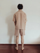 Піжама чоловіча лляна з шортами