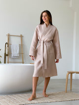 Жіночий халат вафельний Long