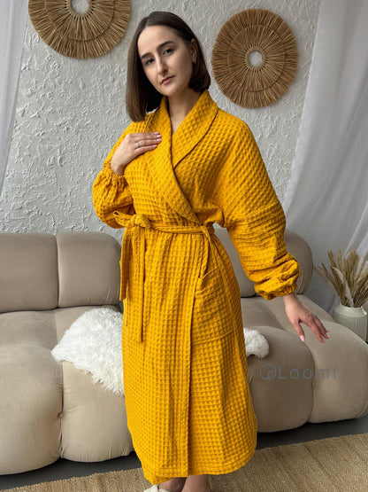 Жіночий халат з грецької вафельки Greece