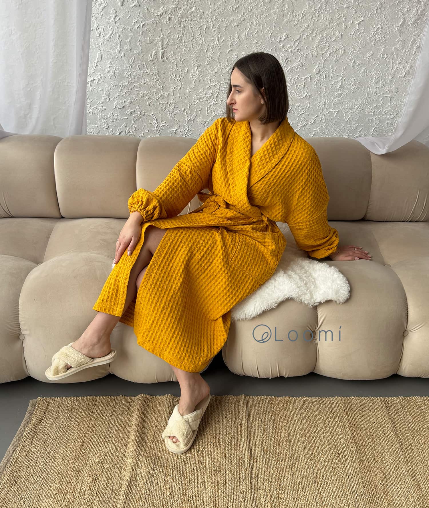 Жіночий халат з грецької вафельки Greece