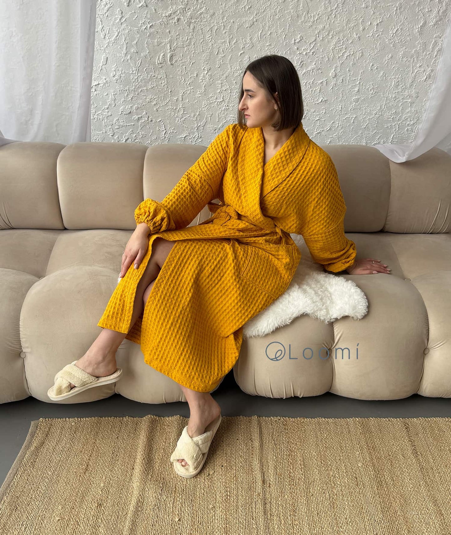 Жіночий халат з грецької вафельки Greece