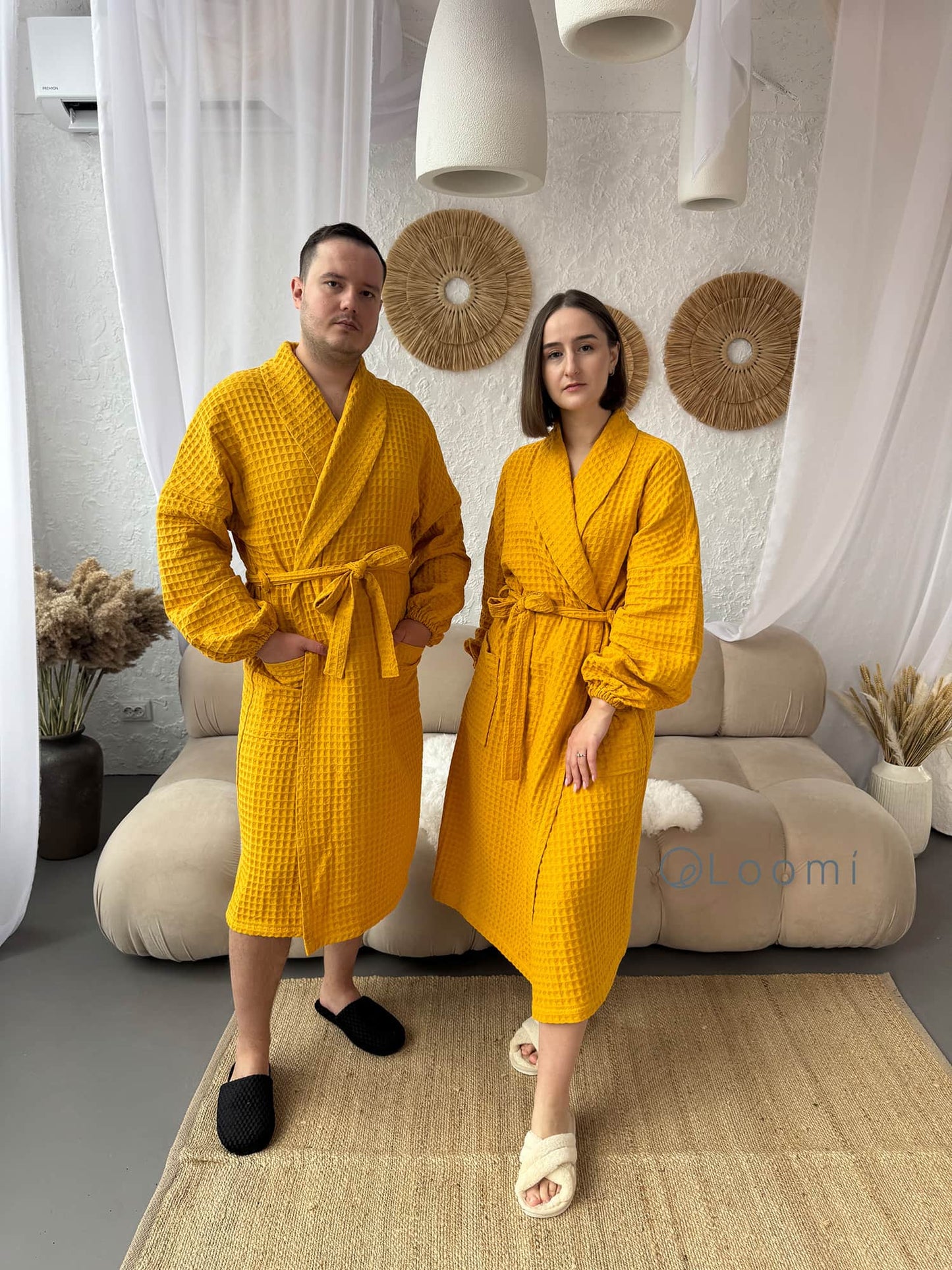 Чоловічий халат з грецької вафельки Greece