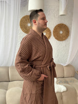 Чоловічий халат з грецької вафельки Greece