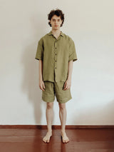 Піжама чоловіча лляна з шортами