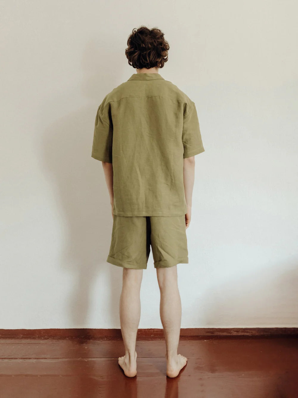 Піжама чоловіча лляна з шортами