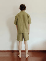 Піжама чоловіча лляна з шортами