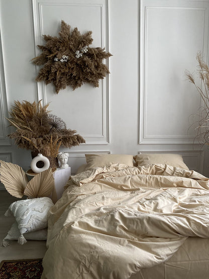 Комплект постільної білизни із фланелі Light Beige