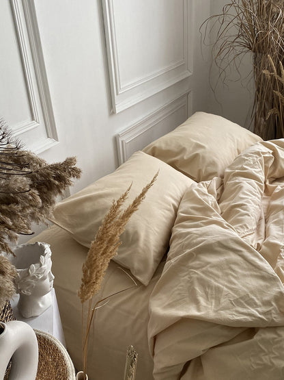 Комплект постільної білизни із фланелі Light Beige