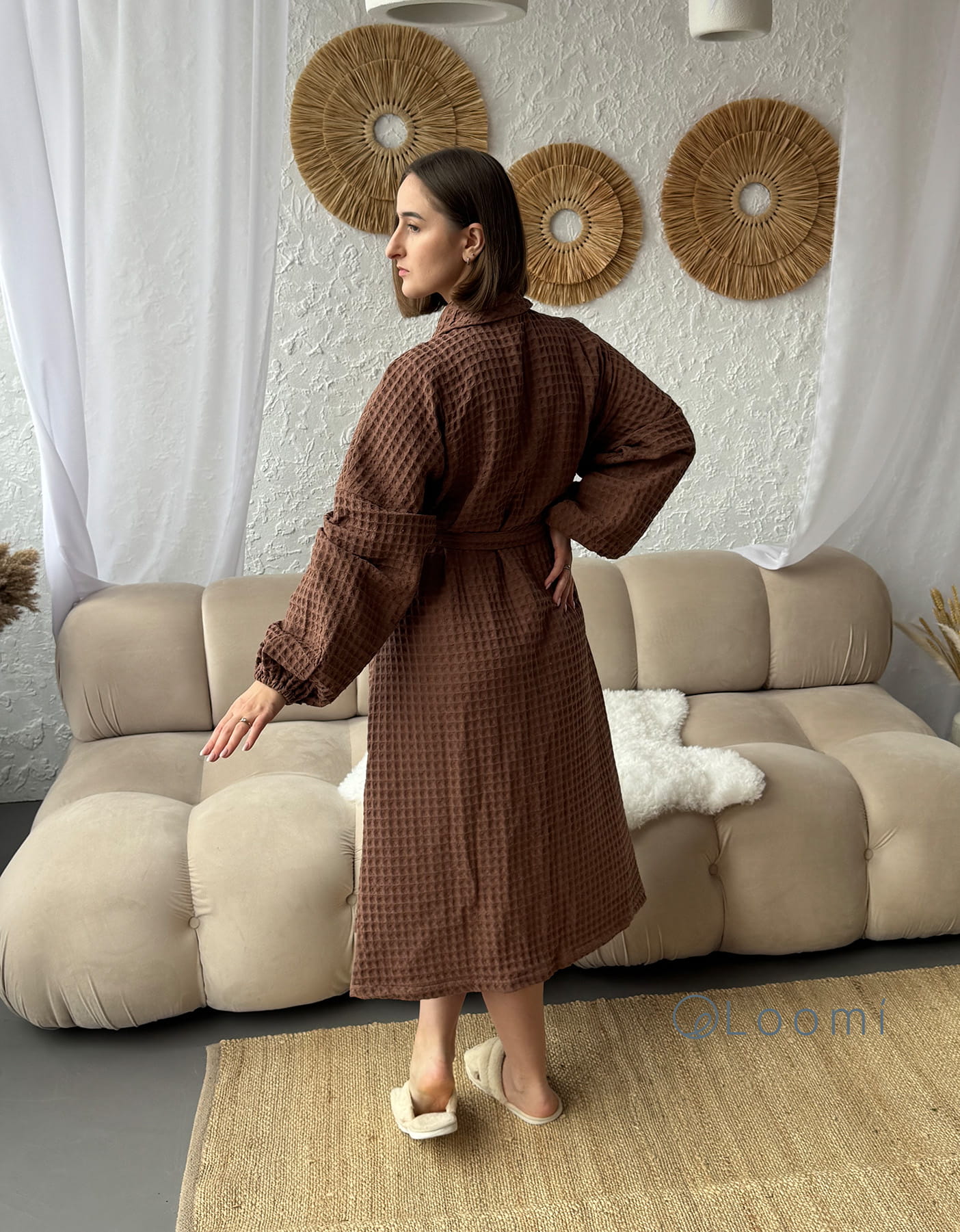 Жіночий халат з грецької вафельки Greece