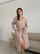 Жіночий халат мусліновий Latte