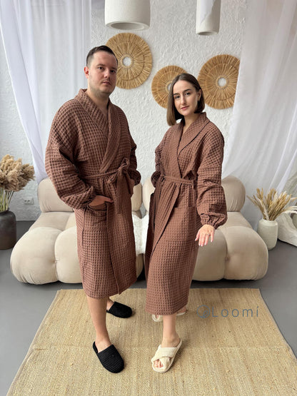 Чоловічий халат з грецької вафельки Greece