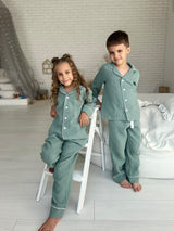 Дитяча піжама муслінова Viva (штани та сорочка довгий рукав)