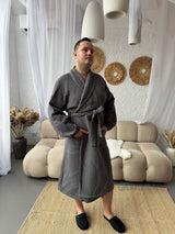 Чоловічий халат з грецької вафельки Greece