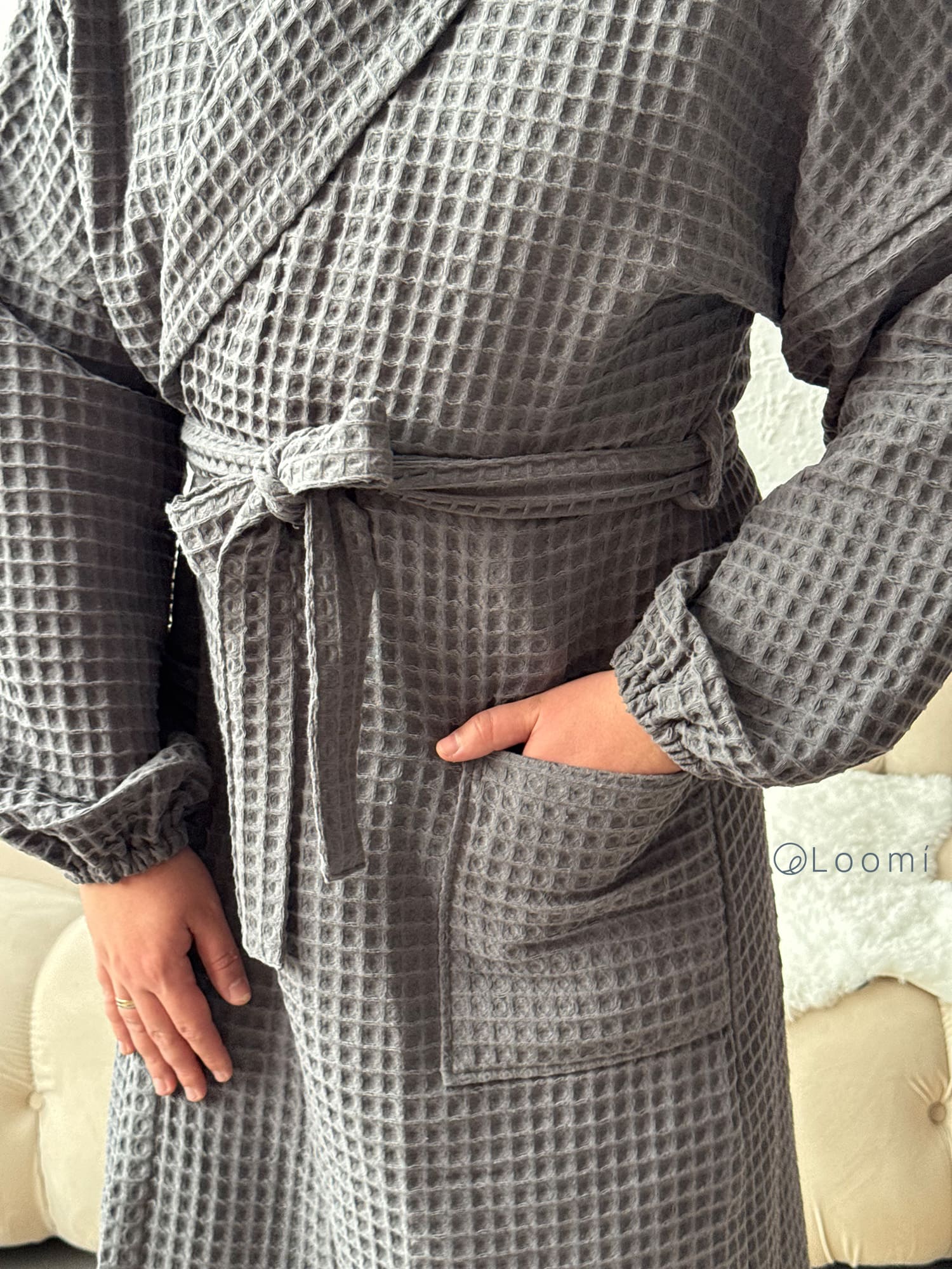 Чоловічий халат з грецької вафельки Greece